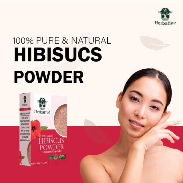 Herbahue Hibiscus Powder 100g | 100% Pure & Natural | For Hair Growth & Skin Care | Chemical-Free Herbal Powder - Image 4