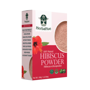 Herbahue Hibiscus Powder 100g | 100% Pure & Natural | For Hair Growth & Skin Care | Chemical-Free Herbal Powder