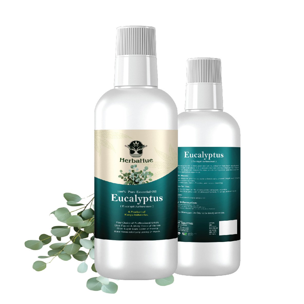 Herbahue Pure Eucalyptus Oil – Enhances Mehendi Color Naturally 1000ml