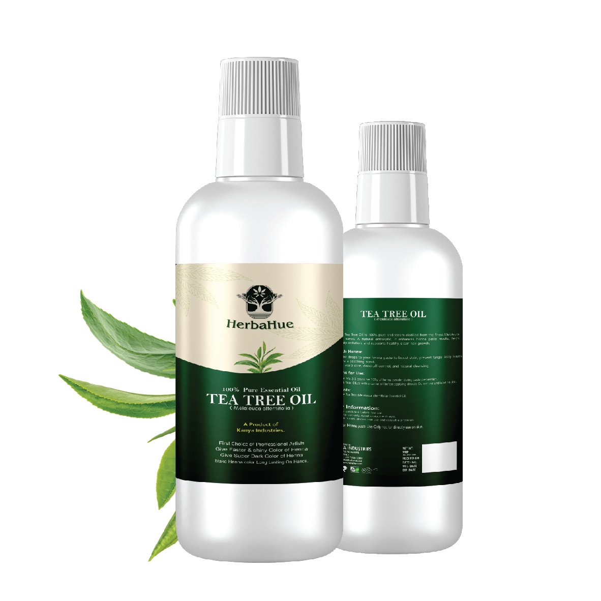 Herbahue Tree Tea Oil – Purifying Essential Oil for Mehendi Application 1000ml