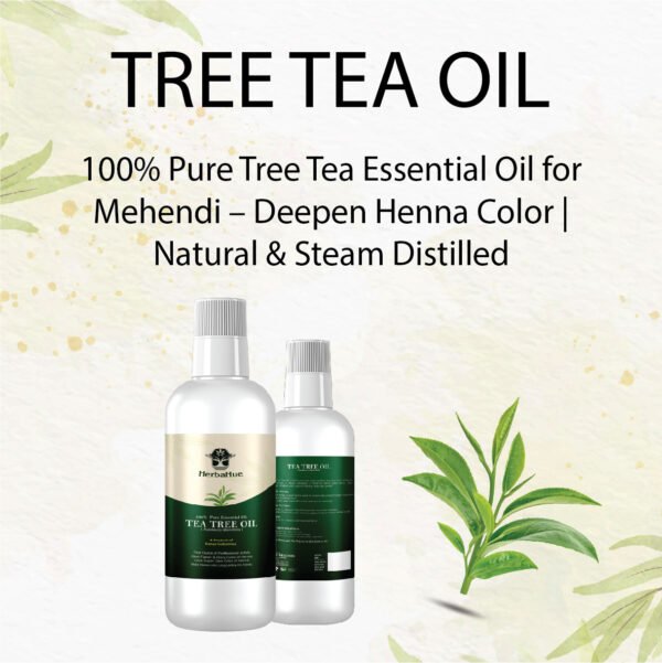Herbahue Tree Tea Oil – Purifying Essential Oil for Mehendi Application 1000ml - Image 3
